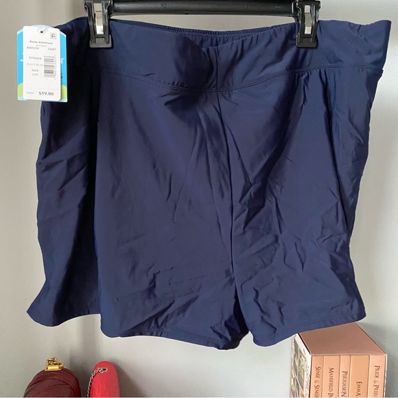 Swim Solutions Womens Plus Size Swim thigh minimizer boyshort navy blue size 20W - Picture 6 of 7